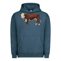 Pigment Midnight Navy hereford bull Urban Hoodie - LillyAllenDesigns