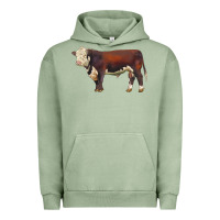 Pigment Oil Green hereford bull Urban Hoodie - LillyAllenDesigns