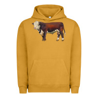 Pigment Peanut Butter hereford bull Urban Hoodie - LillyAllenDesigns