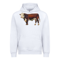 White hereford bull Urban Hoodie - LillyAllenDesigns