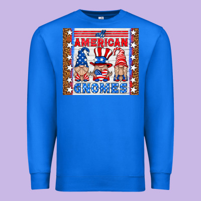 All American Gnomes Premium Sweatshirt Designed By Hra Design Shop