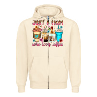 Sandshell just a mom who loves coffee Zipper Hoodie - Zillion Design Studio