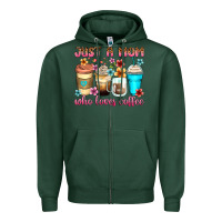 Sports Green just a mom who loves coffee Zipper Hoodie - Zillion Design Studio