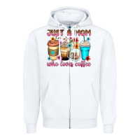 White just a mom who loves coffee Zipper Hoodie - Zillion Design Studio