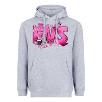 Heather Grey Environmental Services Breast Cancer Heavyweight Hoodie - texasbilliewilder