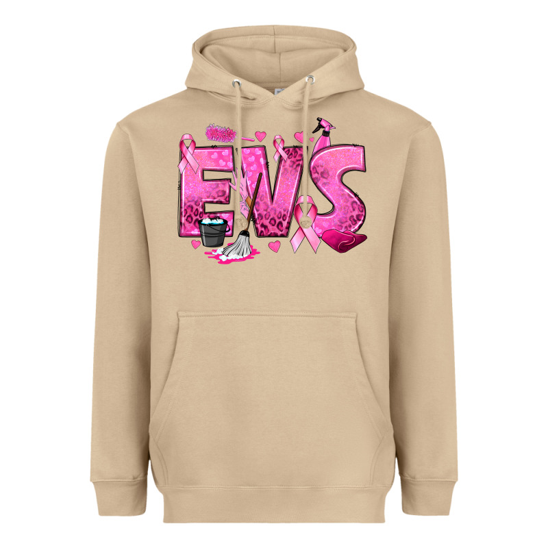 Environmental Services Breast Cancer Heavyweight Hoodie by texasbilliewilder | Teevron
