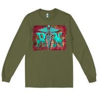 Army Green registered medical symbol nurse background Long Sleeve Tee - BarkalooDesign