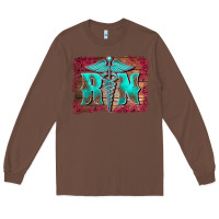 Chestnut registered medical symbol nurse background Long Sleeve Tee - BarkalooDesign