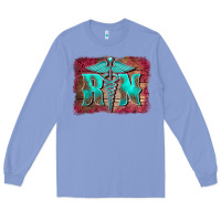 Colony Blue registered medical symbol nurse background Long Sleeve Tee - BarkalooDesign
