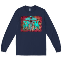 Navy registered medical symbol nurse background Long Sleeve Tee - BarkalooDesign