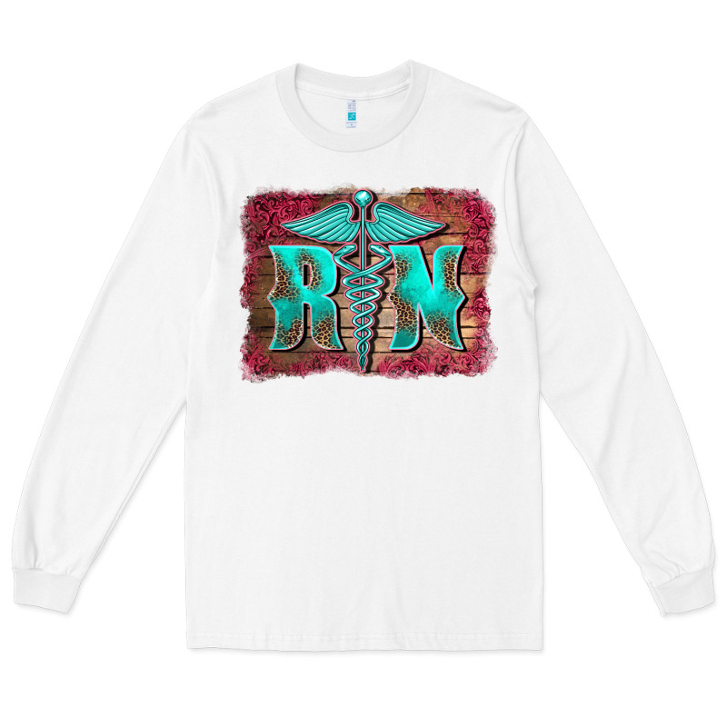 Registered Medical Symbol Nurse Background Long Sleeve Tee by BarkalooDesign | Teevron
