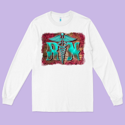 Registered Medical Symbol Nurse Background Long Sleeve Tee Designed By Barkaloodesign