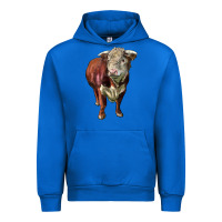 Cobalt hereford bull face Urban Hoodie - LillyAllenDesigns