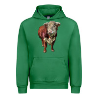 Emerald hereford bull face Urban Hoodie - LillyAllenDesigns