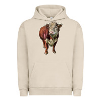 Pigment French Oak hereford bull face Urban Hoodie - LillyAllenDesigns