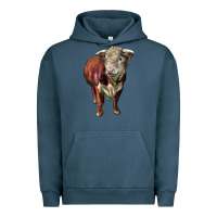 Pigment Midnight Navy hereford bull face Urban Hoodie - LillyAllenDesigns
