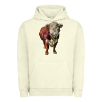 Pigment Pistachio hereford bull face Urban Hoodie - LillyAllenDesigns