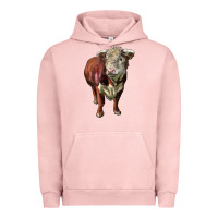 Pigment Salmon hereford bull face Urban Hoodie - LillyAllenDesigns