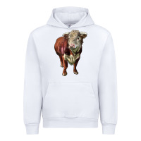 White hereford bull face Urban Hoodie - LillyAllenDesigns