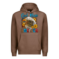Chestnut God Bless America Premium Hoodie - LillyAllenDesigns