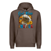 Coffee God Bless America Premium Hoodie - LillyAllenDesigns