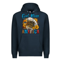 Navy God Bless America Premium Hoodie - LillyAllenDesigns