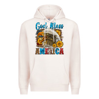 Pale Pink God Bless America Premium Hoodie - LillyAllenDesigns
