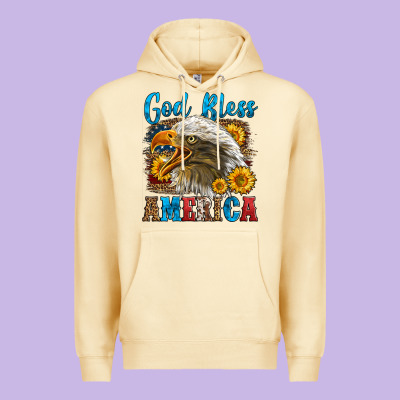 God Bless America Premium Hoodie Designed By Lillyallendesigns