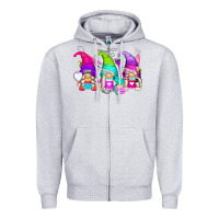 Heather Grey hair styles gnomes Zipper Hoodie - Zillion Design Studio