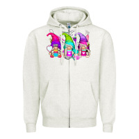 Oatmeal Heather hair styles gnomes Zipper Hoodie - Zillion Design Studio