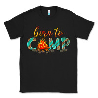 Black born to camp Classic Tee - texasbilliewilder