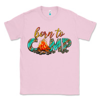 Bubblegum Pink born to camp Classic Tee - texasbilliewilder
