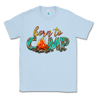 Dusty Blue born to camp Classic Tee - texasbilliewilder