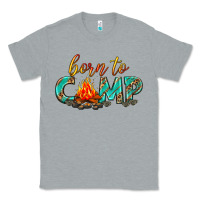 Heather Grey born to camp Classic Tee - texasbilliewilder