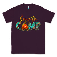Plum born to camp Classic Tee - texasbilliewilder