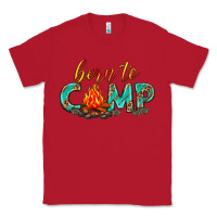 Red born to camp Classic Tee - texasbilliewilder