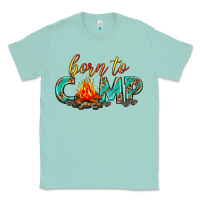 Seafoam born to camp Classic Tee - texasbilliewilder