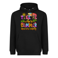 Black take me where summer never ends Heavyweight Hoodie - Zillion Design Studio