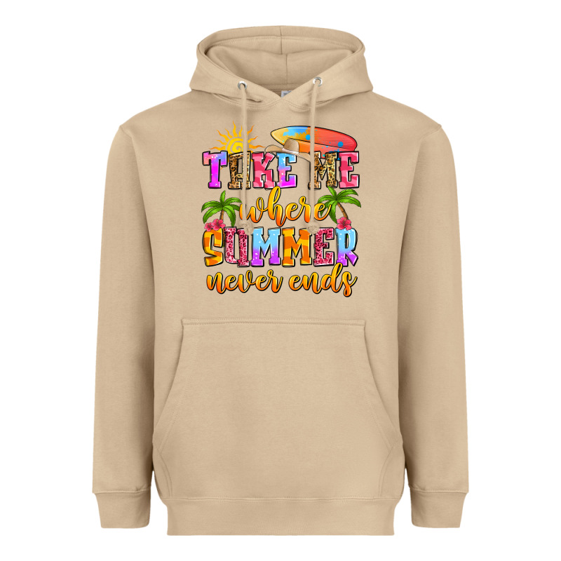 Take Me Where Summer Never Ends Heavyweight Hoodie by Zillion Design Studio | Teevron