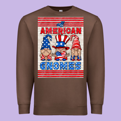 All American Gnomes Air Freshener Premium Sweatshirt Designed By Hra Design Shop