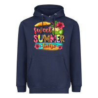 Navy sweet summer time Heavyweight Hoodie - Zillion Design Studio