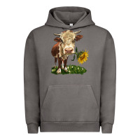 Pigment Tornado hereford heifer with sunflower Urban Hoodie - LillyAllenDesigns