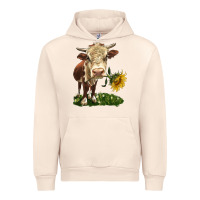 Sandshell hereford heifer with sunflower Urban Hoodie - LillyAllenDesigns