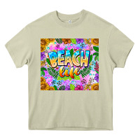 Mossy Beach Life Heavy Core Tee - CowhideDigitalArt