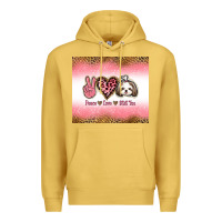 Antique Gold peace love shih tzu Premium Hoodie - Jasminsmagicworld