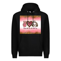 Black peace love shih tzu Premium Hoodie - Jasminsmagicworld