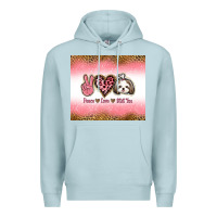 Blue Mist peace love shih tzu Premium Hoodie - Jasminsmagicworld