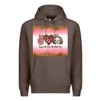 Coffee peace love shih tzu Premium Hoodie - Jasminsmagicworld