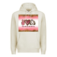 Oatmeal Heather peace love shih tzu Premium Hoodie - Jasminsmagicworld