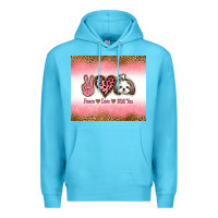 Ocean Blue peace love shih tzu Premium Hoodie - Jasminsmagicworld